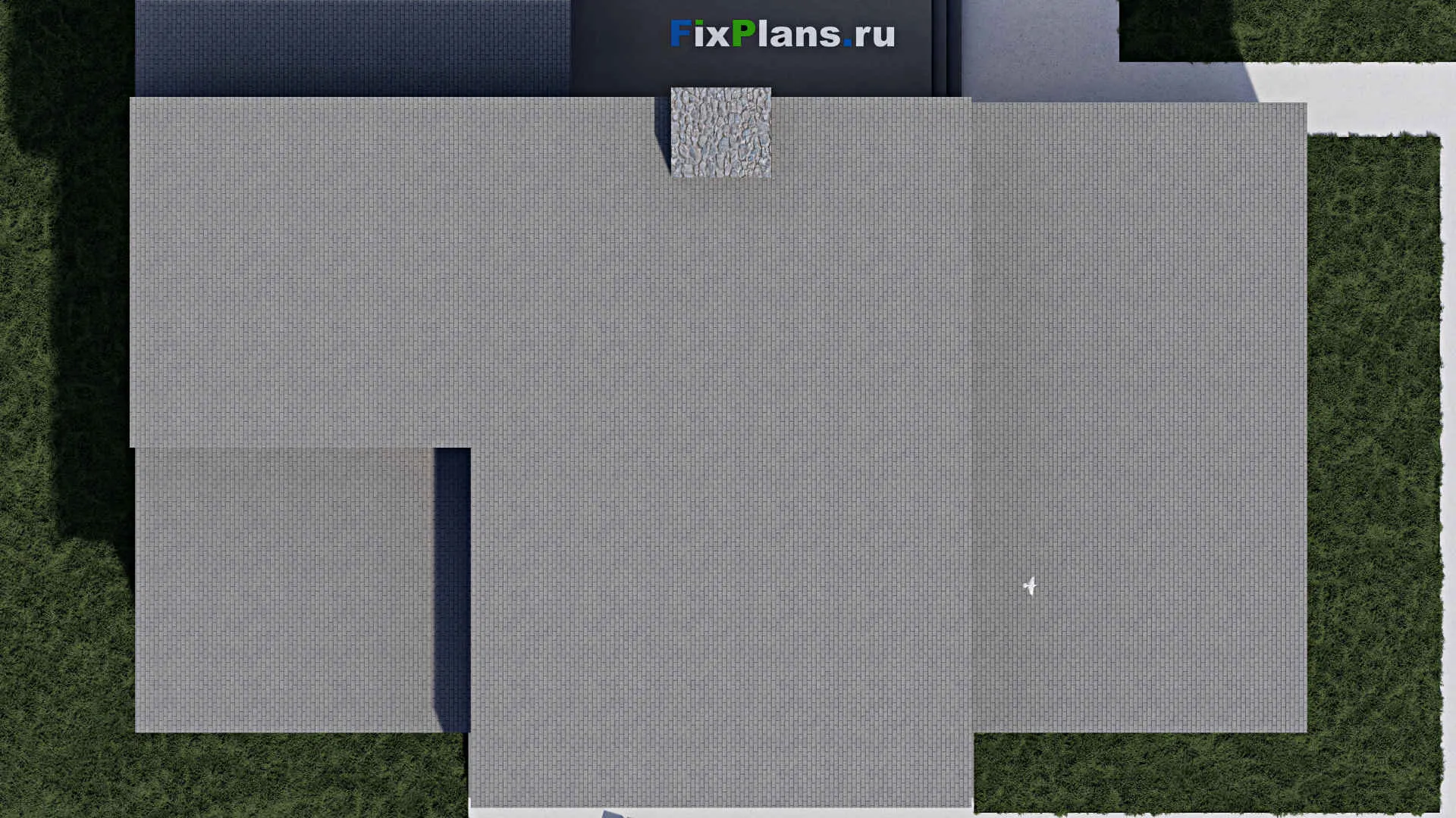 F-0404 - Проект одноэтажного дома 12 на 23, площадью 290 м² с террасой и 2 спальнями