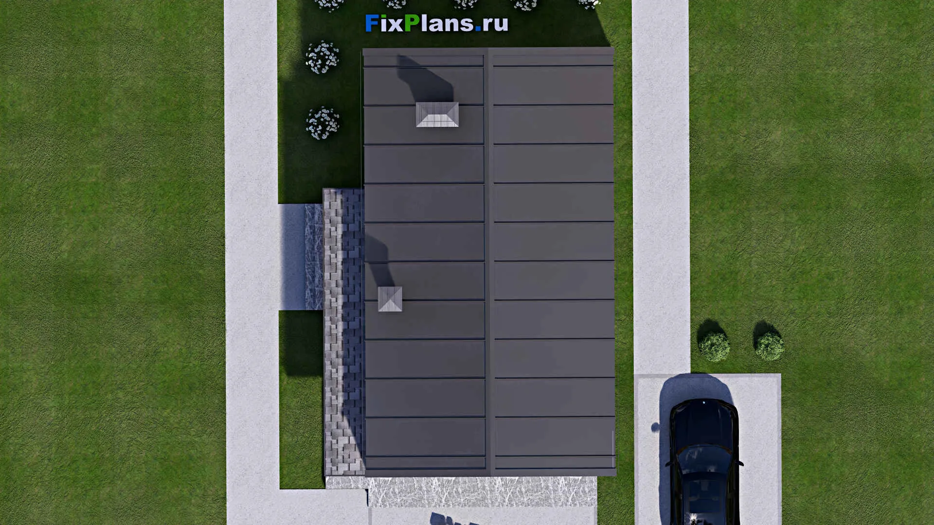 F-16541 - Проект дома с мансардой 9 на 13, площадью 120 м² с 3 спальнями