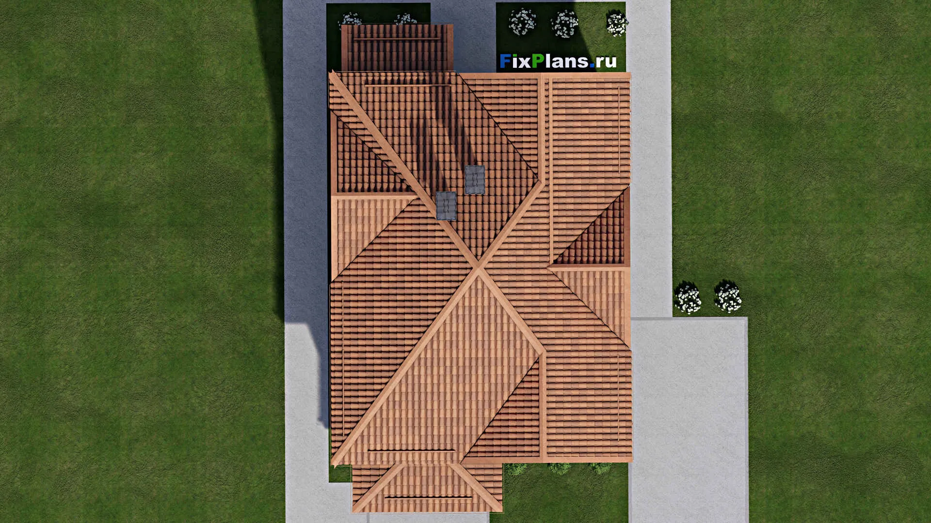 F-9323 - Проект дома с мансардой 9 на 16, площадью 170 м² с 2 спальнями