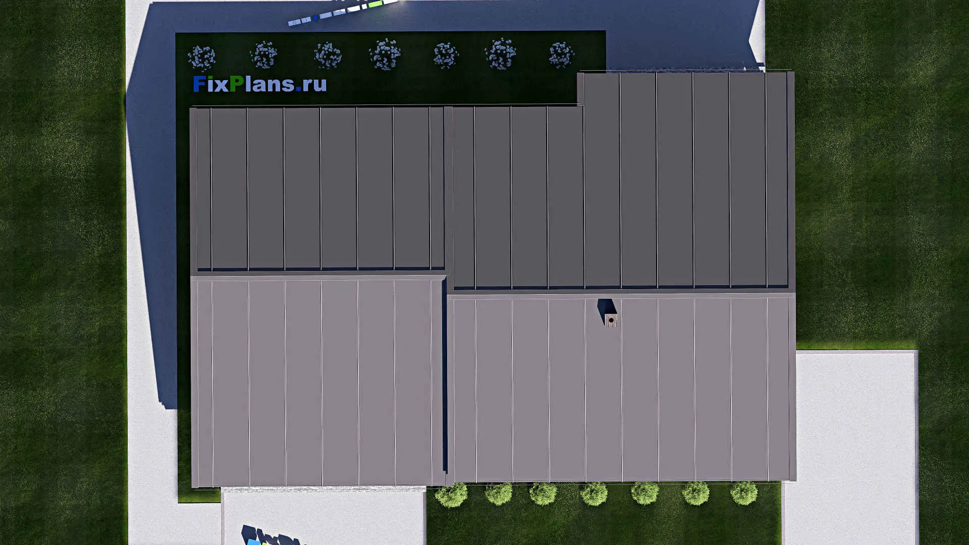 F-18035 - Проект одноэтажного дома 12 на 17, площадью 140 м² с террасой и 3 спальнями